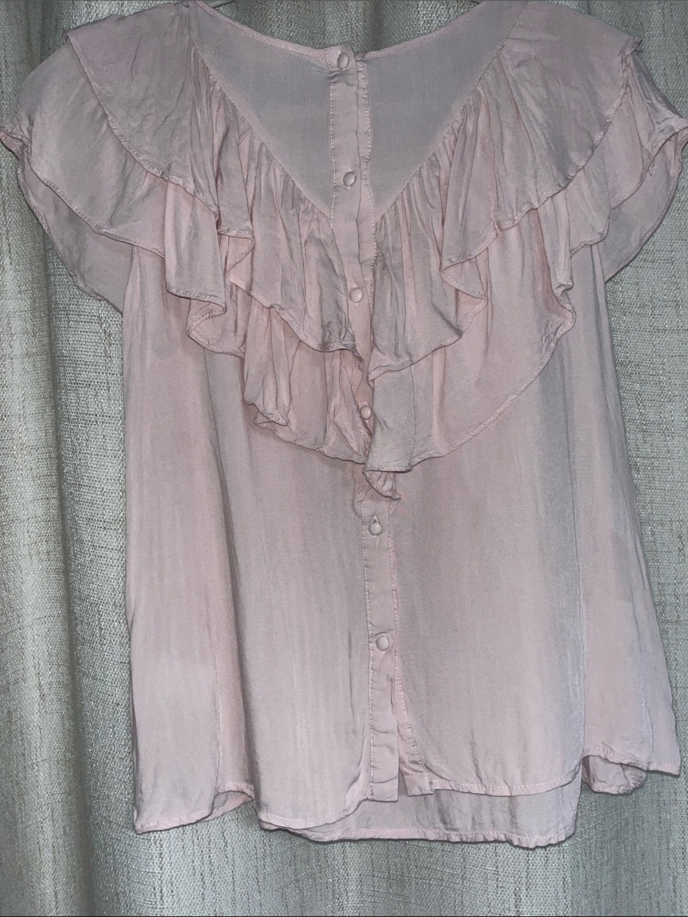 Light Pink Ruffle Top - Picture 3 of 4